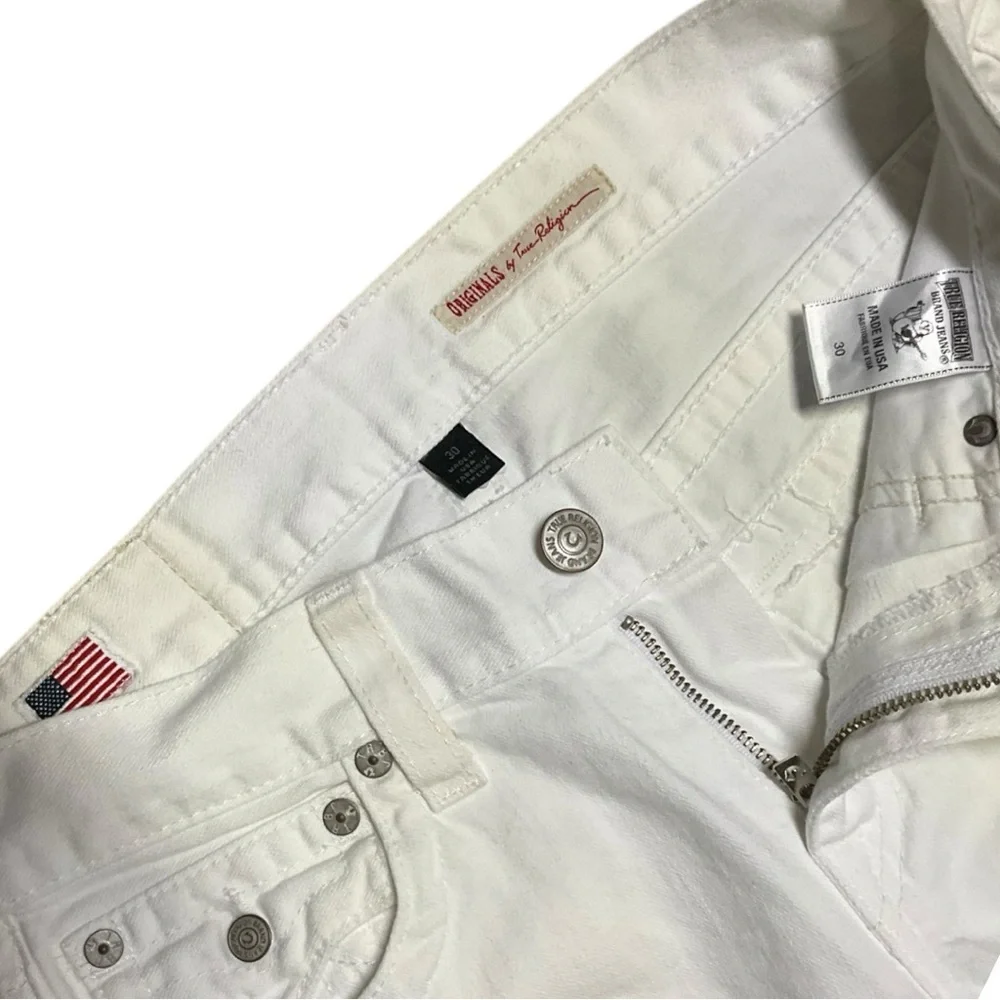 🧼 Vintage True Religion Ricky White Jeans 👖 Size‎ 30 Section Straight